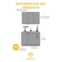 Ver imagem 5 de Armário de Cozinha Modulada Compacta Fidelitá Nara 100% MDF 2 Peças 120cm 6 Portas 2 Gavetas sem