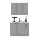 Ver imagem 1 de Armário de Cozinha Modulada Compacta Fidelitá Nara 100% MDF 2 Peças 120cm 6 Portas 2 Gavetas sem