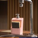 Ver imagem 2 de Dispenser Slim com Dosador Porta Detergente e Esponja Sólido 500ml - Wp