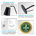 Ver imagem 2 de Luminária Mesa Twist Vetta Dimerizável Articulada, 9W Quente