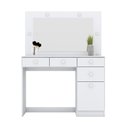 Ver imagem 6 de Penteadeira 01 Porta 04 Gavetas Espelho e Led Charme Henn Branco