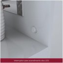 Ver imagem 3 de Penteadeira 01 Porta 04 Gavetas Espelho e Led Charme Henn Branco