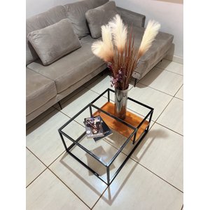 Mesa de Centro Industrial para Sala de Estar