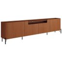 Ver imagem 2 de Rack New Bend 260 cm Porta Lisa Incolar Cedro com Pé Preto