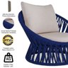 Poltrona Área Externa Monza Alumínio Pintura Corda Náutica - 3