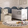 Quarto de Bebê com Poltrona Amamentação e Berço Americano 3x1 com Colchão Pimpolho Multimóveis  - 1