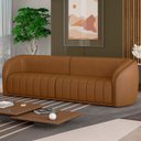 Ver imagem 2 de Sofá Living Decorativo 3 Lugares 252cm Meris M22 Sintético Caramelo - Mpozenato