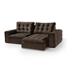 Sofá 180 Galliano Retrátil Reclinável Conforto Sofisticação:marrom - 2