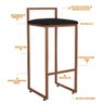 Banqueta Alta para Cozinha Hanna L02 Bronze Corano Preto - 5