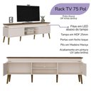 Ver imagem 5 de Rack para Tv 75 Polegadas 2 Portas 180 Cm 4379 Pinho Off White Arly