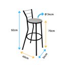 Ver imagem 4 de Banqueta Banco Alto Cozinha Alta Bar Bistro Area Americana:branco