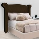 Ver imagem 3 de Cabeceira Estofada Sienna Para Cama Box Queen 160 Cm Corano Marrom - LM DECOR