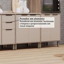 Ver imagem 5 de Cozinha Modulada Compacta 6 Peças com Espaço para Forno e Micro-ondas com Tampo Aspen Luciane Móveis