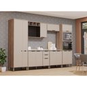 Ver imagem 1 de Cozinha Modulada Compacta 6 Peças com Espaço para Forno e Micro-ondas com Tampo Aspen Luciane Móveis