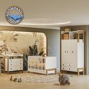 Ver imagem 1 de Quarto de Bebê Completo Branco Acetinado + Colchão Ortobom Patoti Móveis