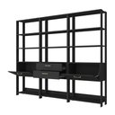 Ver imagem 2 de Estante de Escritório Modulada 2 Portas 2 Gavetas 219cm Texas Multimóveis Mp6060 Preto