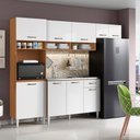 Ver imagem 1 de Cozinha Compacta Aurora com Balcão 120cm com Pia e Cuba Ghelplus Cinamomo Branco Aramóveis