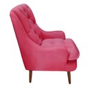 Ver imagem 3 de Poltrona Decorativa Lille Suede Rosa Pink - Dominic Decor