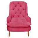 Ver imagem 2 de Poltrona Decorativa Lille Suede Rosa Pink - Dominic Decor