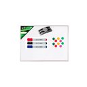 Ver imagem 1 de Quadro Branco Luxo (Base MDF + Fórmica) 60x40 cm Magnético Moldura de Alumínio Pop 5611 + 3 Marcador