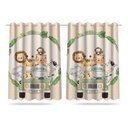 Ver imagem 3 de Kit Cortina + 3 Capas Almofadas Infantil Safari Baby 05