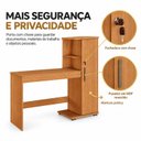 Ver imagem 7 de Escrivaninha com Porta com Chave 2 Prateleiras e Espaço para Cpu Savana Espresso Móveis