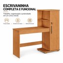 Ver imagem 6 de Escrivaninha com Porta com Chave 2 Prateleiras e Espaço para Cpu Savana Espresso Móveis