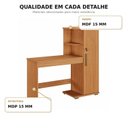 Ver mais imagens de Escrivaninha com Porta com Chave 2 Prateleiras e Espaço para Cpu Savana Espresso Móveis