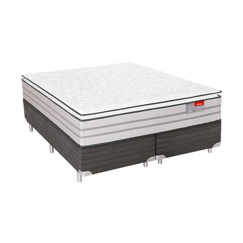 Cama Box e Colchão Protettore King (193x203) Molas Miralastic Pro Reconflex