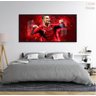 Quadro Decorativo Futebol Cristiano Ronaldo 130x60 Moldura Preta 2x2 - 5