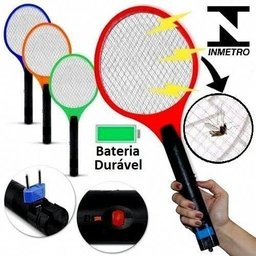 Raquete Elétrica Recarregável Mata Insetos Mosquitos Aranha Muriçocas Moscas Pernilongos Com Bateria - 2