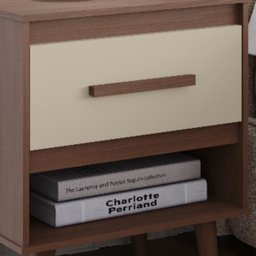 Mesa de Cabeceira Mila 1 Gaveta Moblis:savana Off White - 4