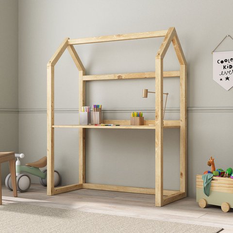 Mesa Desenho Infantil Montessori com Regulagem Madeira Natural Tina Idimex