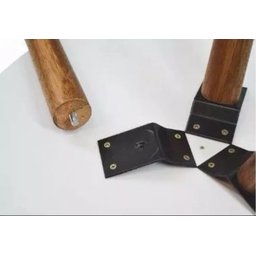 Mesa de canto tampo 60 cm branca vidro pés palito altura 70 cm - 4