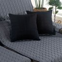 Ver imagem 5 de Protetor de Sofá 1,80m Retrátil D.f. Almofada Cinza Preto