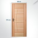 Ver imagem 2 de Kit Porta Pronta Maciça de Eucalipto 214x89x14cm PM78 Solar Abertura Direita Cruzeiro Portas Natural