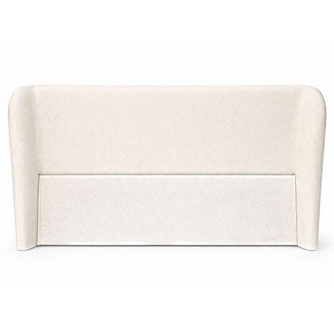 Cabeceira Cama Casal Livia 140cm Orgânica Curva Bouclê Off White - Montanari's Decor