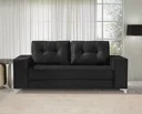 Ver imagem 1 de Sofá 3 Lugares Suede Preto Linha