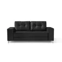 Ver imagem 2 de Sofá 3 Lugares Suede Preto Linha