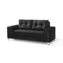 Ver imagem 3 de Sofá 3 Lugares Suede Preto Linha