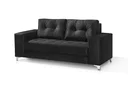 Ver imagem 3 de Sofá 3 Lugares Suede Preto Linha