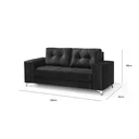 Ver imagem 4 de Sofá 3 Lugares Suede Preto Linha