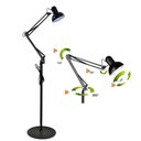 Ver imagem 5 de Luminaria Abajur Chao Articulada Pedestal Metal E27 Iluminaçao Quarto Sala Mesa Sofa Estudos