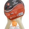 Kit 2 Raquete Tenis De Mesa Ping Pong Lisa 3 Bolinhas - 2