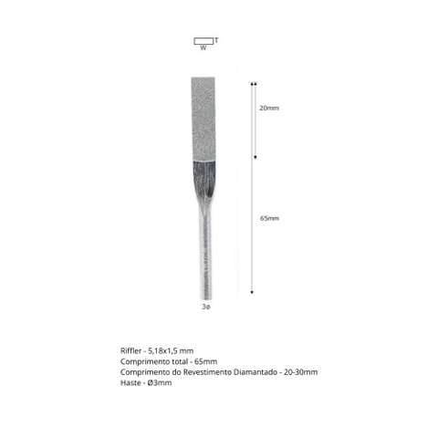 Lima Diamantada Riffler para Lapidadora - #200 - MBF-901