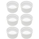 Ver imagem 1 de Kit 6 Ramequins Canelado 50ml Porcelana Classic Branco Lyor Pequeno Molhos