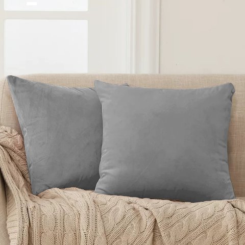 Almofada Suede 50x50cm Cinza