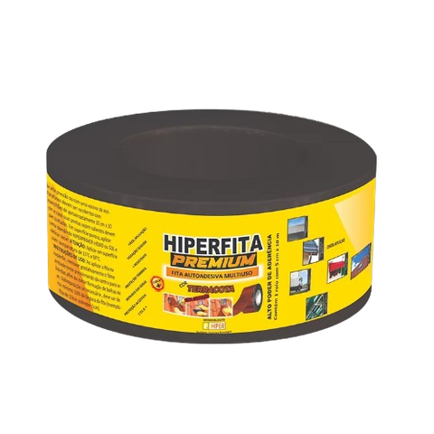 Fita Asfáltica Terracota Telhado 5CMX10MT Hiperfita Premium