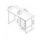 Ver imagem 7 de Conjunto 2 Peças com Estante Livreiro e Escrivaninha 3 Gavetas