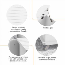 Recamier Bau Luca Branco - Moveis Casa D - 5